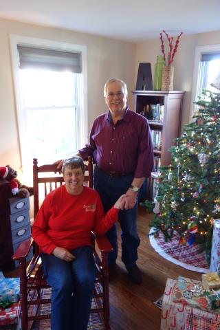 Diane Krall Garvens and her husband, Bill, on Christmas 2016